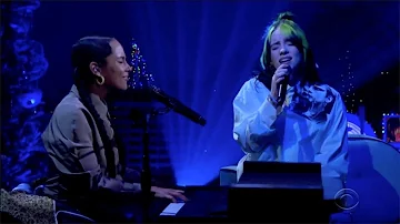 Billie Eilish ft. Alicia Keys - Ocean Eyes - Live on The Late Late Show