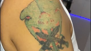 napaka angas  KOI FISH FREEHAND COVER UP TATTOO by damik tattoo