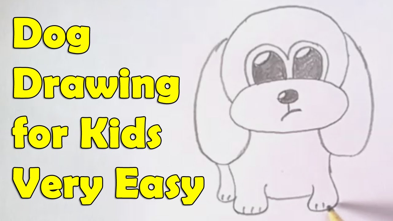 How to draw a dog for kids - YouTube