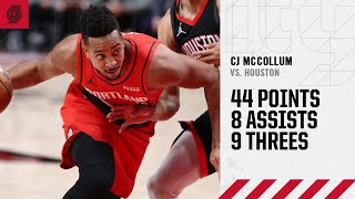 CJ McCollum (44 points, 9 threes) GAME WINNER | Trail Blazers vs. Rockets