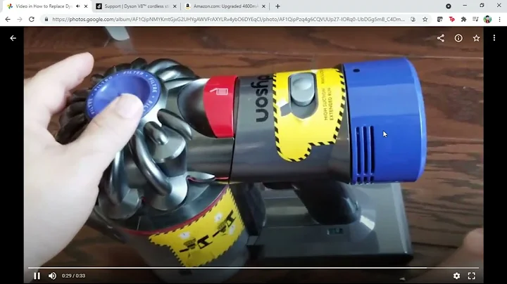 [3 min] Dyson V8 Vacuum Cordless Battery Replacement - Very Easy!!