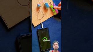 Charged the phone with DC motor🔌🔋! Mini Generator Hack #generator #electricity #shortvideo #shorts