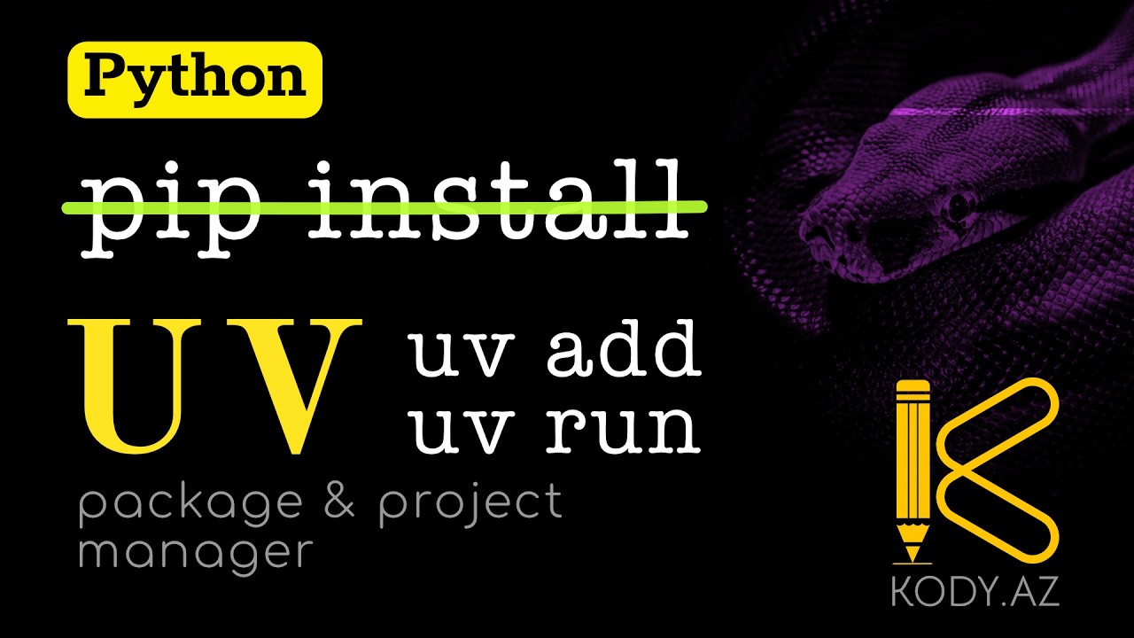 UV in Python | package and project manager |  environment manager  | tool runner | uv uvx #kody_az?>