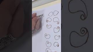 Mehndi shape Just for Beginners || creat shape | shorts