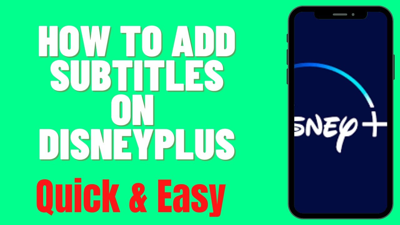 HOW TO ADD SUBTITLES ON DISNEY PLUS YouTube
