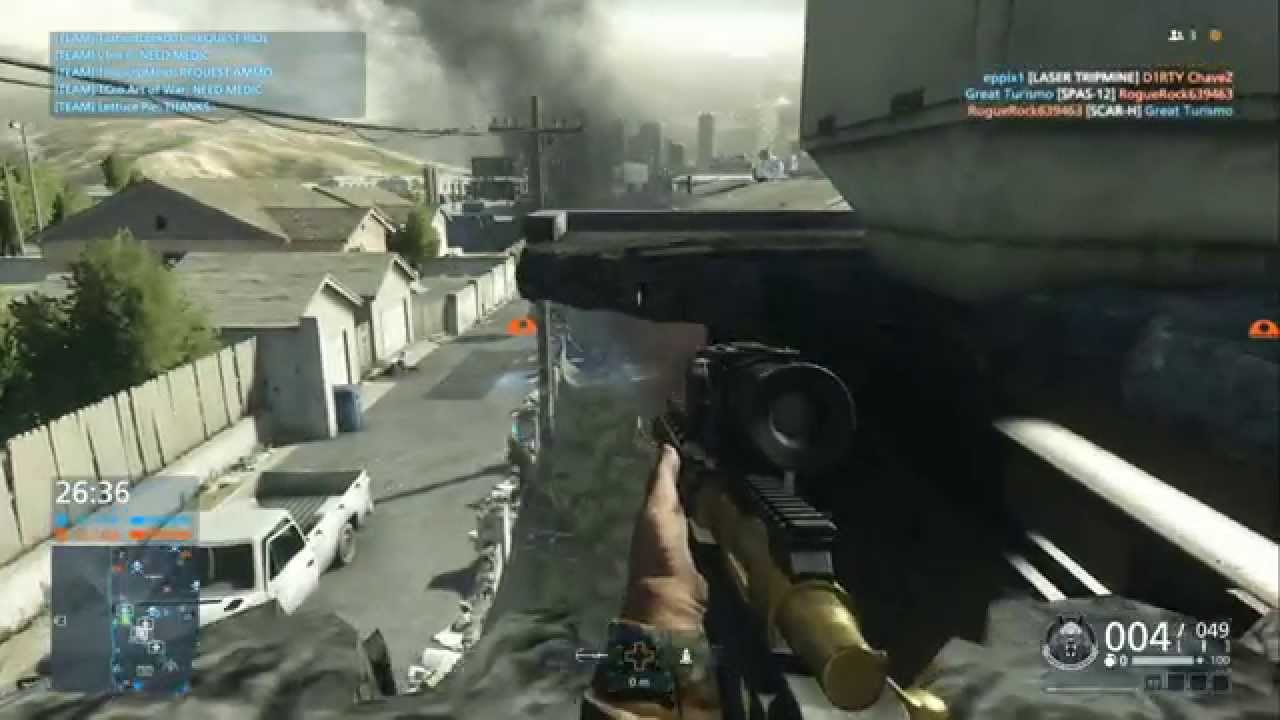 Battlefield Hardline GOLD .300 Knockout Sniper Game play