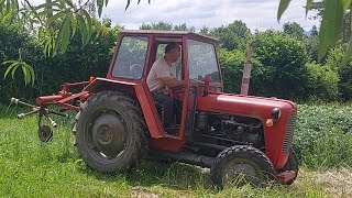 Traktor imt 533  prevrtanje sijena sa rastresacem