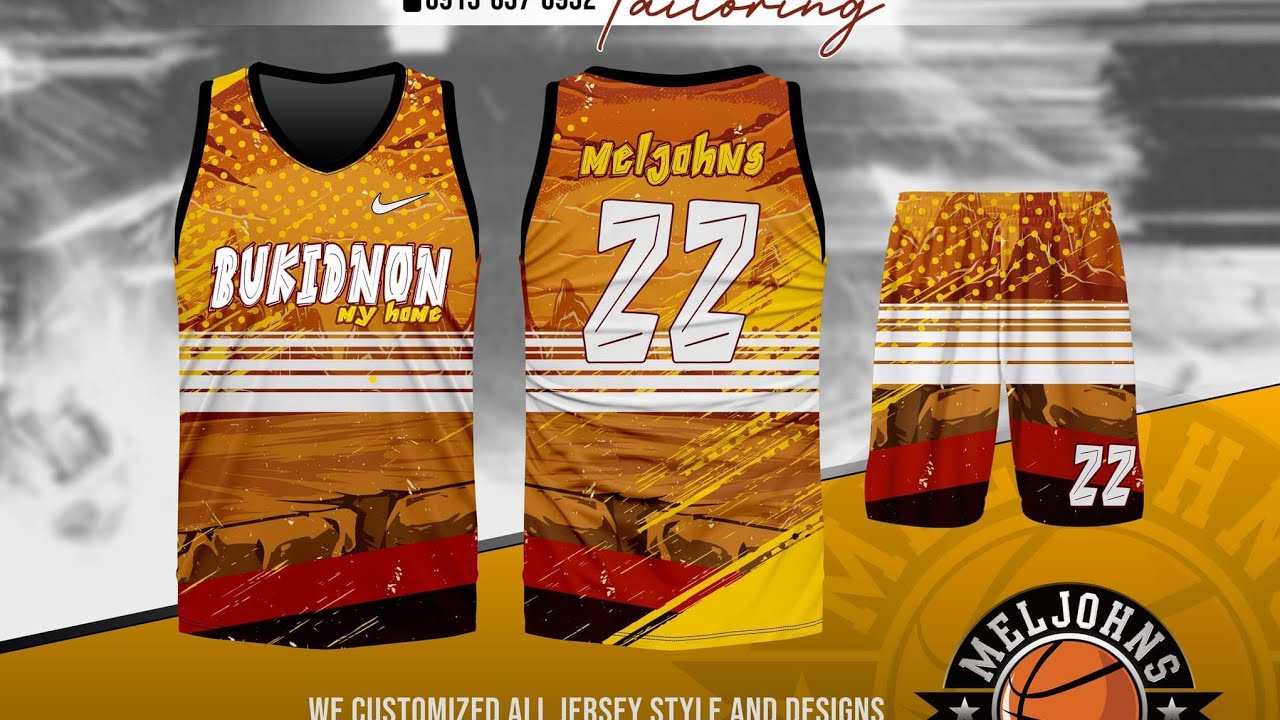 Orange Yellow Full Sublimation Basketball Jersey Design 2020