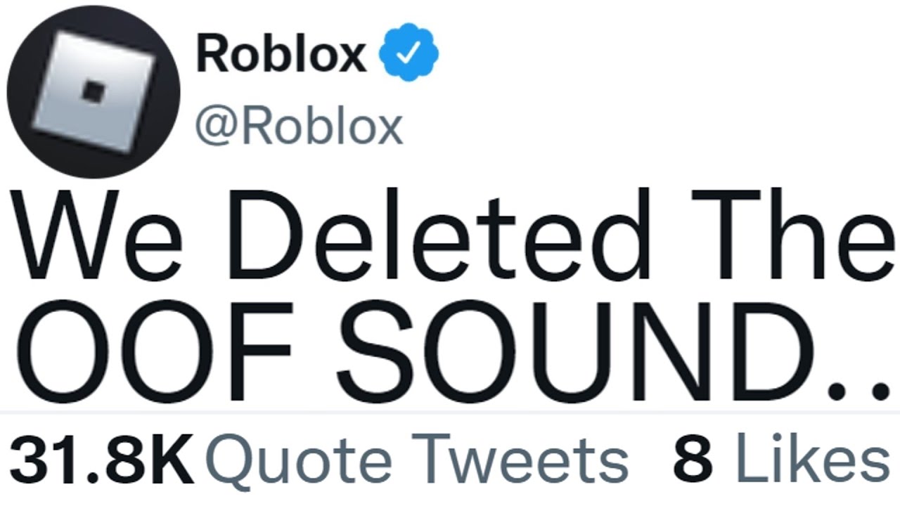 Roblox Oof Sound Being Removed Today Due to Licensing Dispute