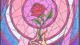 Drawing Stained Glass Of The Rose Beauty And The Beast Walt Disney Youtube Drawing Stained Glass Of The Rose Beauty And The Beast Walt Disney Youtube