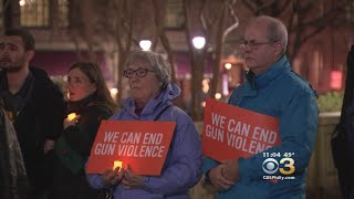 Dozens Shine Light On Gun Violence In Rittenhouse Square On 6th Anniversary Of Sandy Hook Shooting