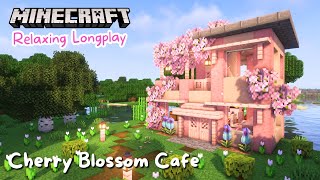 Cute Cherry Blossom Cafe! | Relaxing Minecraft Longplay (no commentary) 1.20