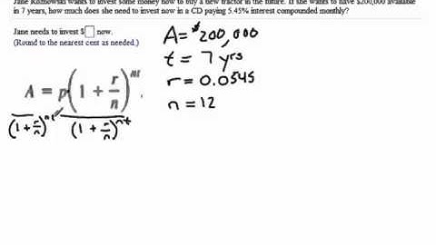 MGF 1107 Section 10.3 Present Value