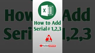 How to Add Serial 1,2,3 in Excel shorts excel