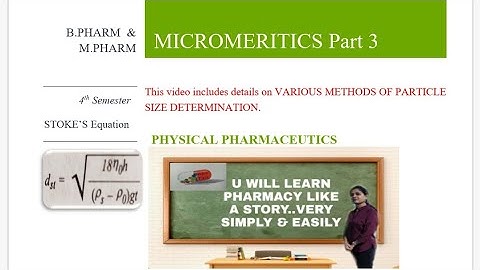 PARTICLE SIZE DETERMINATION METHODS (Micromeritics)