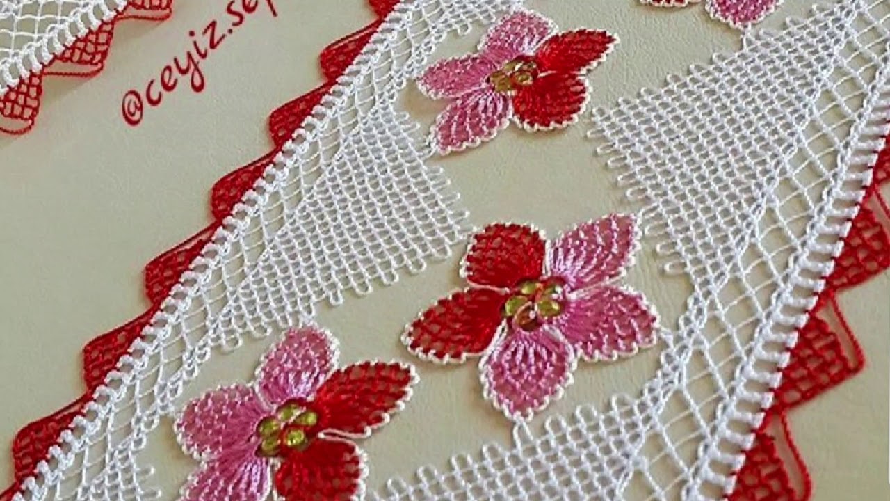 İgne Oyasi Havlu Kenari Örnekleri,Modelleri.@MUTLU_YUVAM #subscribe #knitting #crochet #shorts#diy