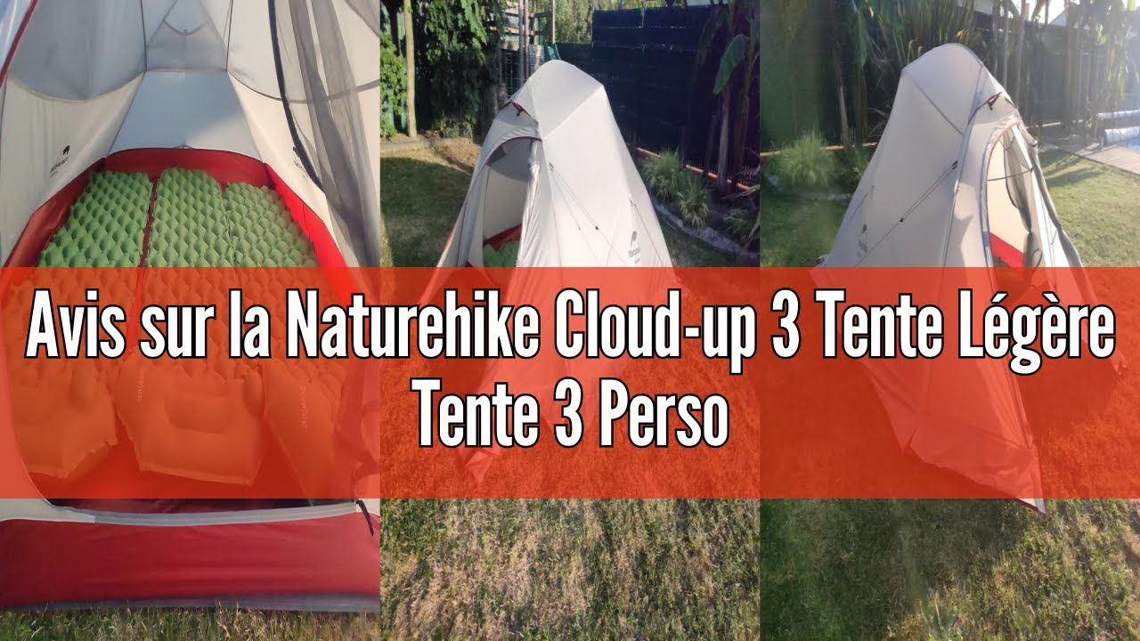 Tente Naturehike Cloud-up 3 - 3 Personnes - 2.2kg - Imperméable 4000mm - Alliage Aluminium 7001
