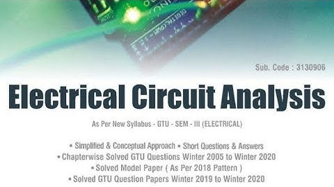 3130906 - Electrical Circuit Analysis Engineering Book PDF #gtu #book #material #engineering #gtube