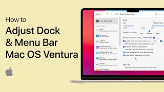How To Adjust Dock & Menu Bar on Mac OS Ventura