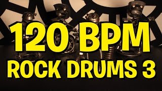 120 BPM - Rock Drums 3 - 4/4 Drum Track - Metronome - Drum Beat