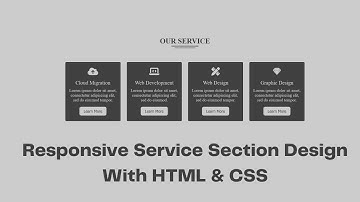 Responsive Service Section Design With HTML & CSS