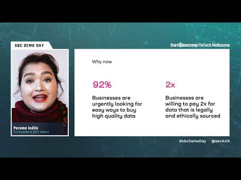 datacy Pitch - Startupbootcamp Australia FinTech 2020 Demo Day