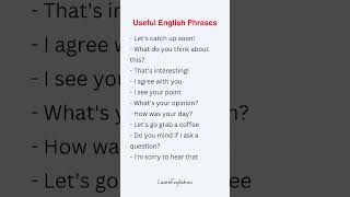 Useful English Phrases