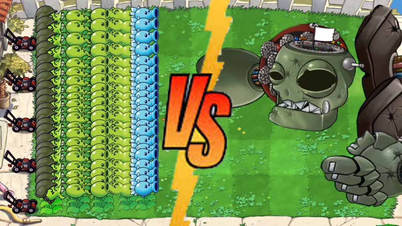 Plants vs Zombies Epic Fight - All Pea vs Dr Zomboss - YouTube