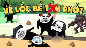 GẤU HÀI HƯỚC: Vê Lốc Bể Tắm (Phốt) | Tập 185 | Phim hoạt hình gấu trúc meme mặt bựa siêu buồn cười