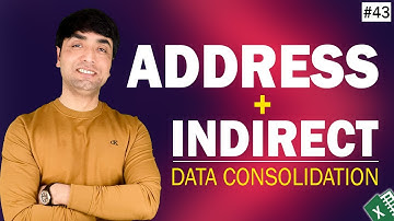 ADDRESS Function With INDIRECT | Data Consolidation using Reference Function in Excel