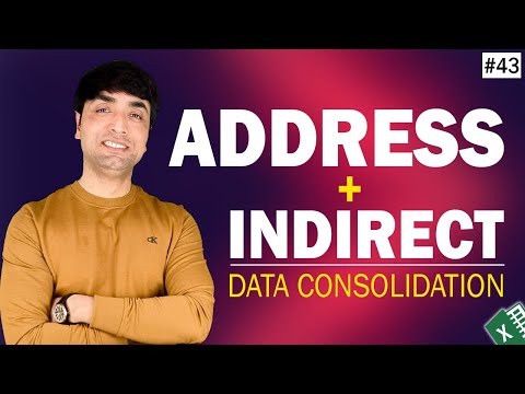 ADDRESS Function With INDIRECT | Data Consolidation using Reference Function in Excel