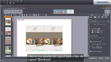 Folheto A4 de repetição dupla com Prinect DFE.