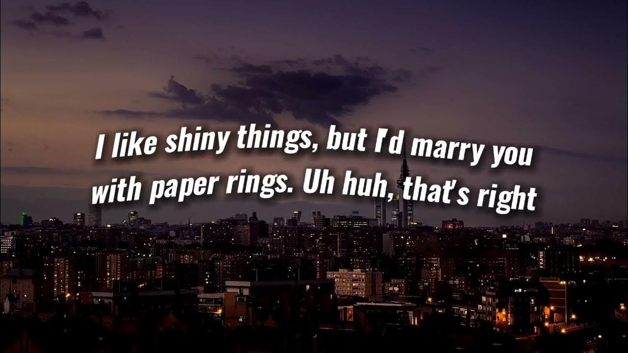 Taylor Swift Paper Rings (Lyrics Video) YouTube