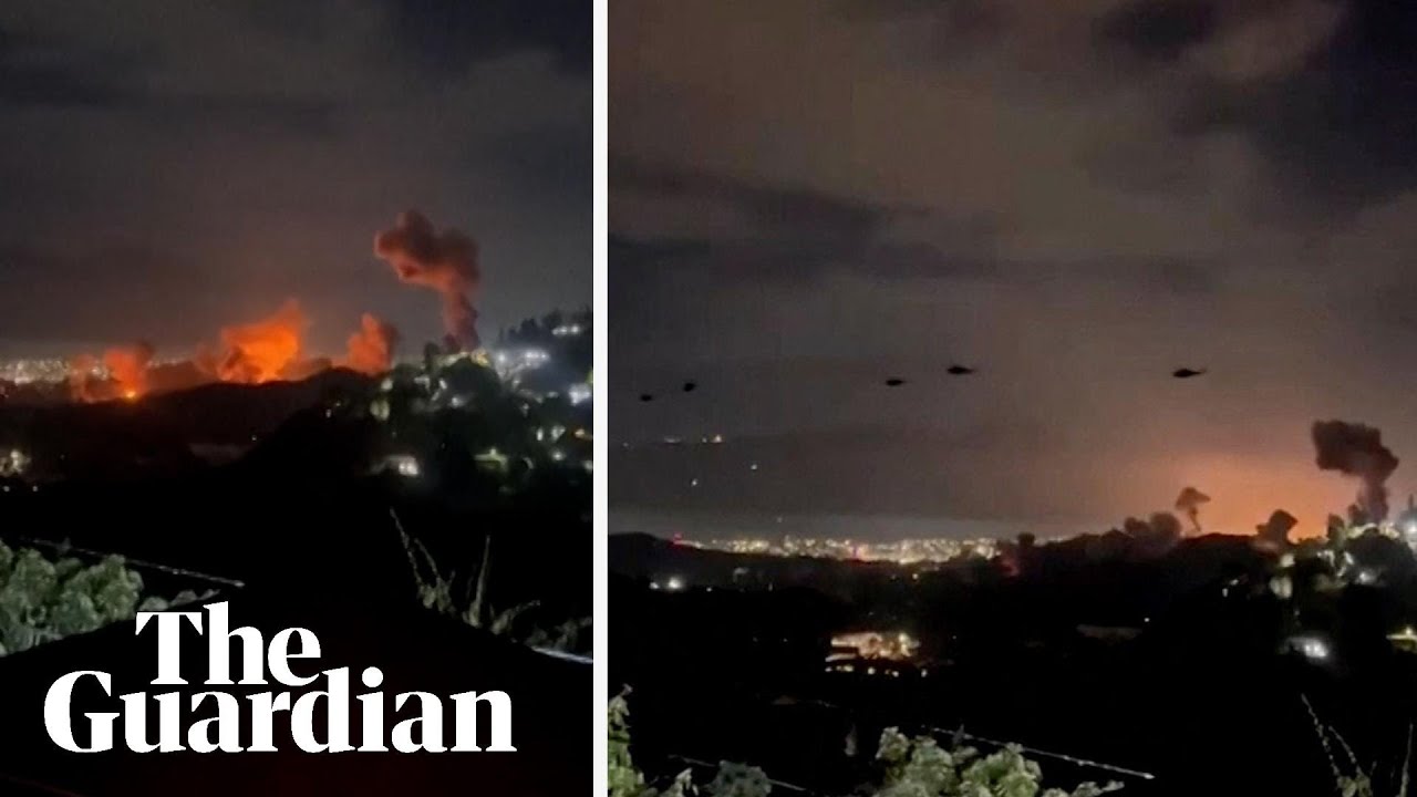 Aircraft fly low over Caracas as explosions hit Venezuelan capital