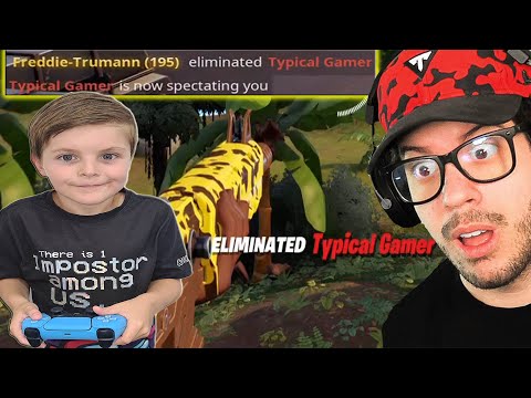 My 8 Year Old Kid Eliminated TYPICAL GAMER In A Fortnite Game Today, i Then GIFTED My Kid A Skin.