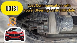 U0131 Lost Communication with power steering control Module #u0131 #honda
