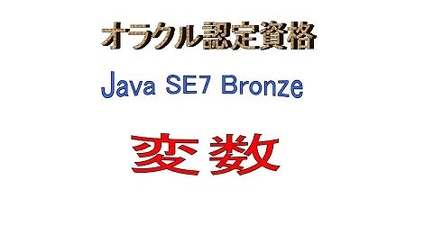 Java SE～オラクル認定資格Java SE7 Bronzeに挑戦PART11（変数について）