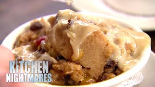 Gordon Ramsay Finds Bread \& Butter Pudding DELICIOUS | Kitchen Nightmares