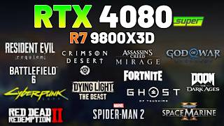 RTX 4080 SUPER + AMD R7 9800X3D - Test in 13 Games