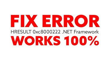 Fix Failed install Code Error HRESULT 0xc8000222  NET Framework 4.0 (2014)