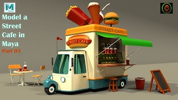 Autodesk Maya | How to create a Street Cafe in Maya | part 3 of 3