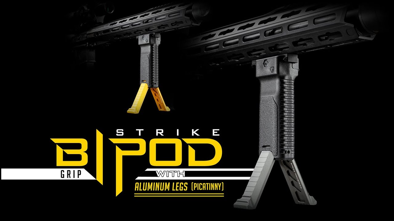 Strike Industries Picatinny Bipod Grip with Aluminum Legs | Wing