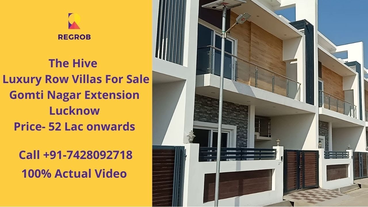 The Hive |☎️+91-7428092718 | 3 BHK Villas for Sale in Gomti Nagar Extension Lucknow | Actual Video