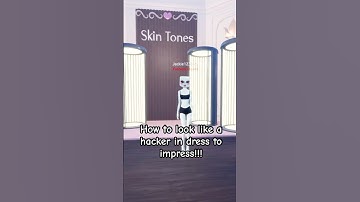 HOW TO LOOK LIKE A HACKER IN DRESS TO IMPRESS!!! #dti #roblox #dresstoimpress #gameplay #hacker