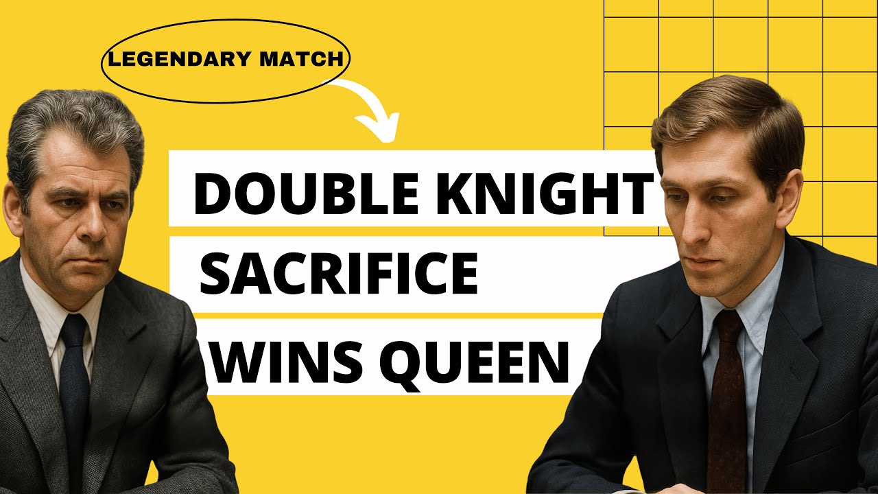 Fischer's Ruthless Double Knight Combo CRUSHES Spassky in 1992 Rematch Game 8, Queen Capture SHOCKER
