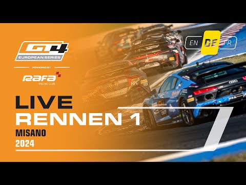 LIVE I Rennen 1 I Misano I GT4 European Series Powered by RAFA Racing Club 2024 (Deutsche)