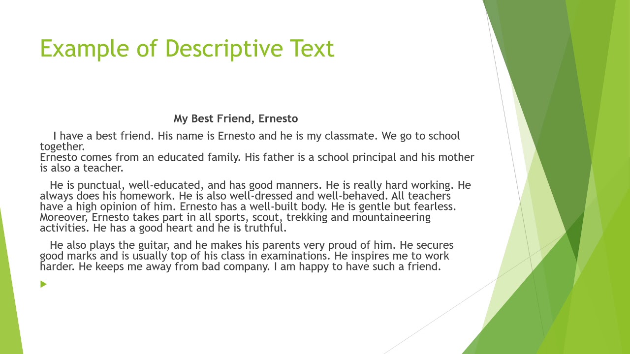 apa itu descriptive essay