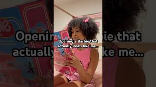 Opening a Barbie that actually looks like me… #transandproud
