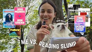 reading update in the park ✨📚🌳April reads, reading slump?