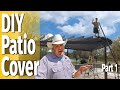 DIY patio PERGOLA - and it's NOT made of WOOD Pt.1